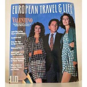 EUROPEAN TRAVEL & LIFE Magazine, March, 1988, VALENTINO Cover, SCOTTISH GOLF!